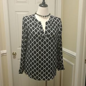 Euc semi sheer Inc blouse medium to large